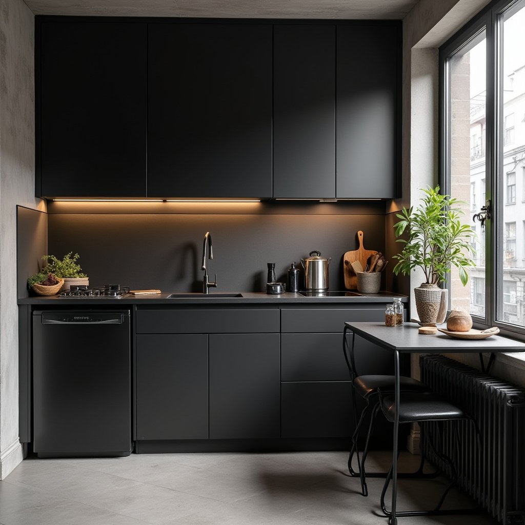 All Black Kitchen 11