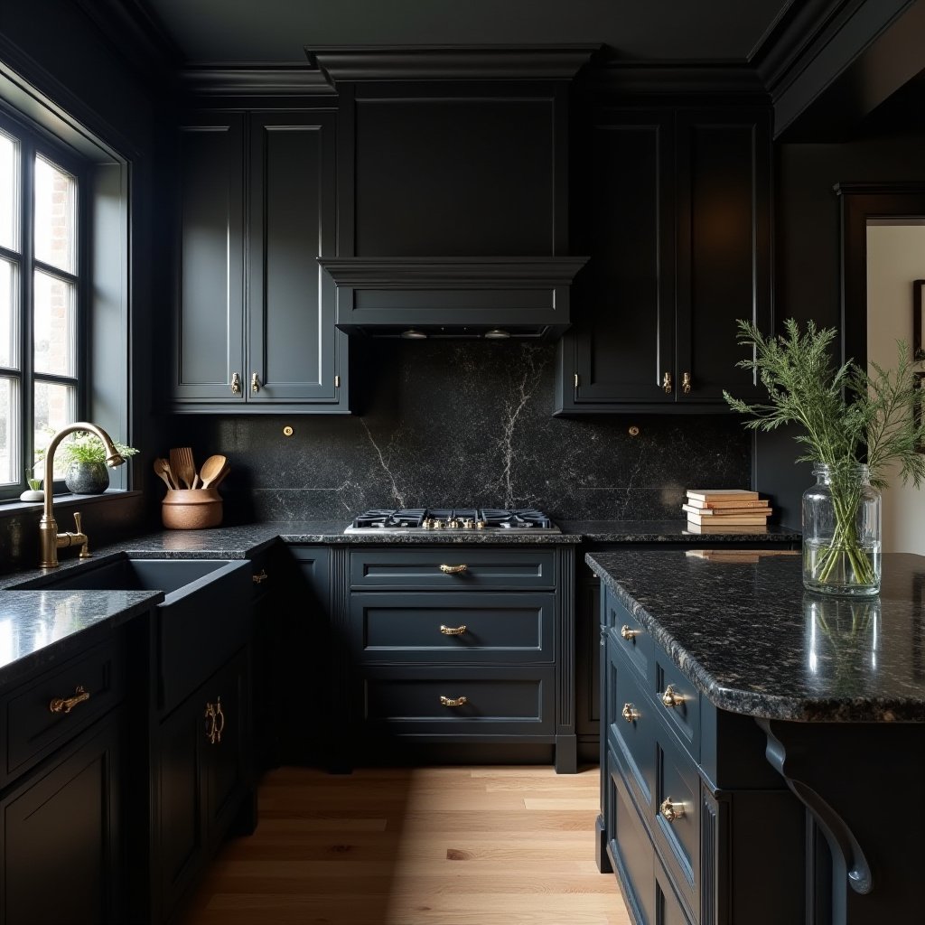 All Black Kitchen 12