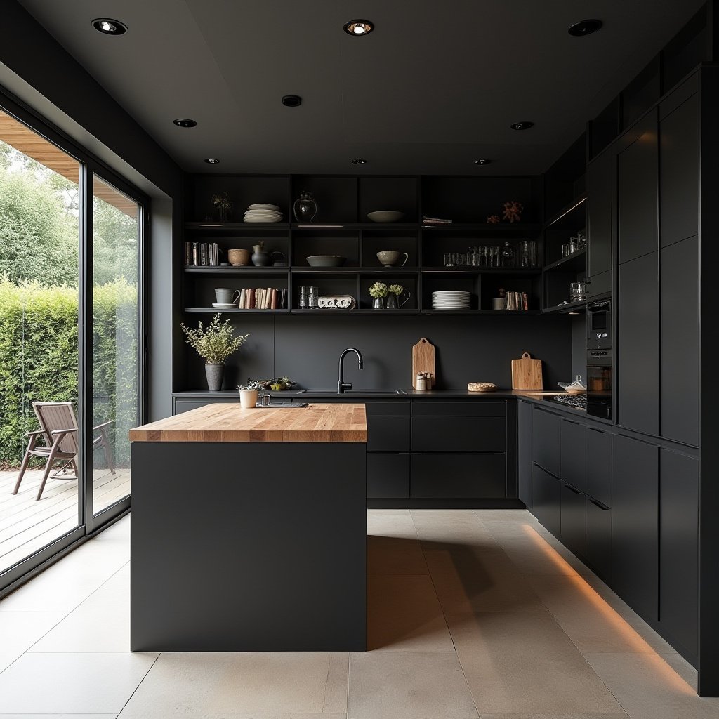 All Black Kitchen 14