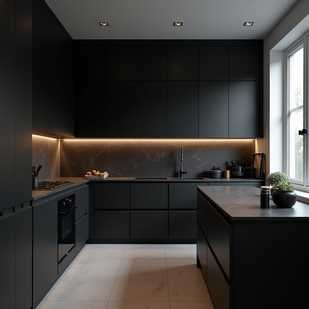 All Black Kitchen 15