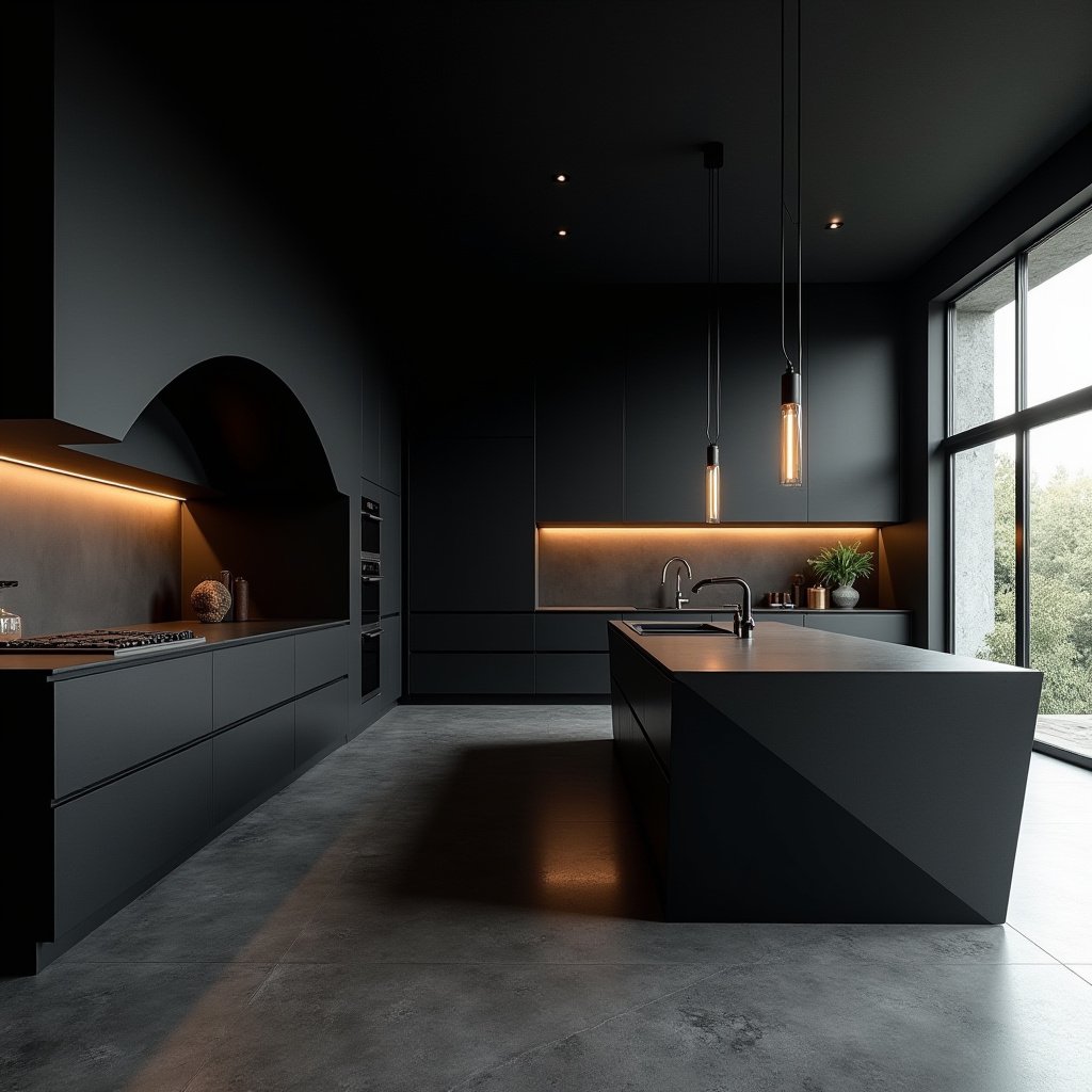 All Black Kitchen 16