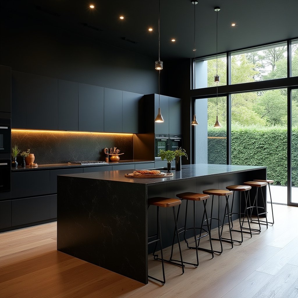 All Black Kitchen 17