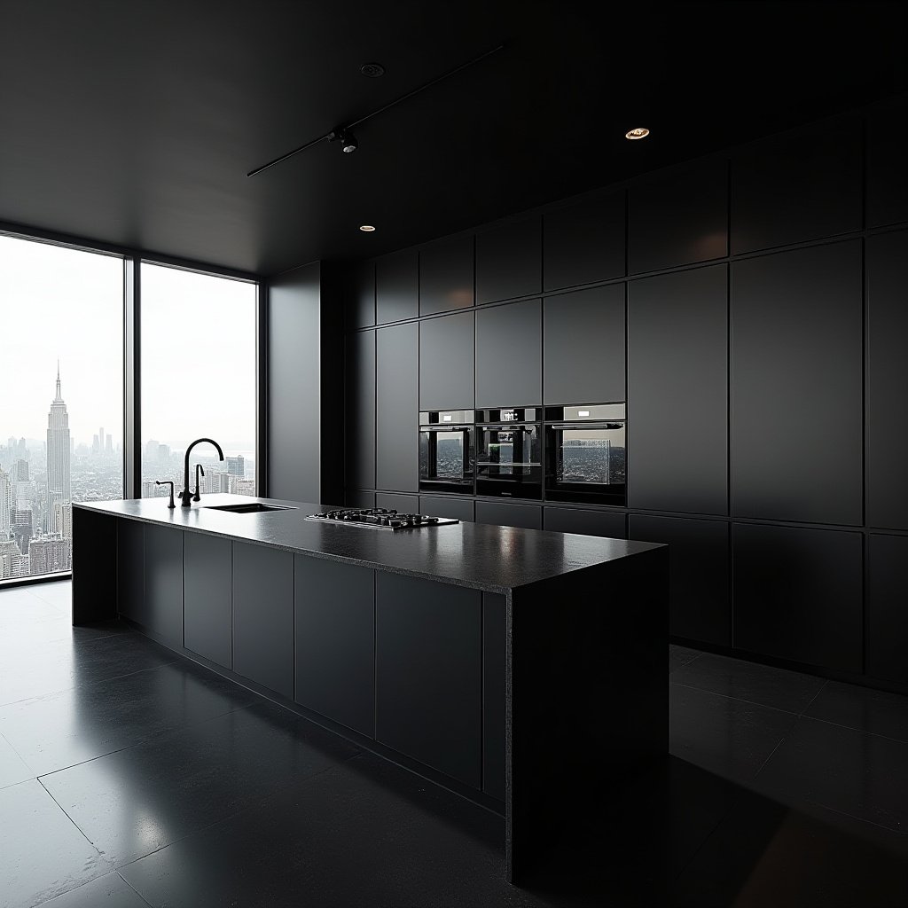 All Black Kitchen 19