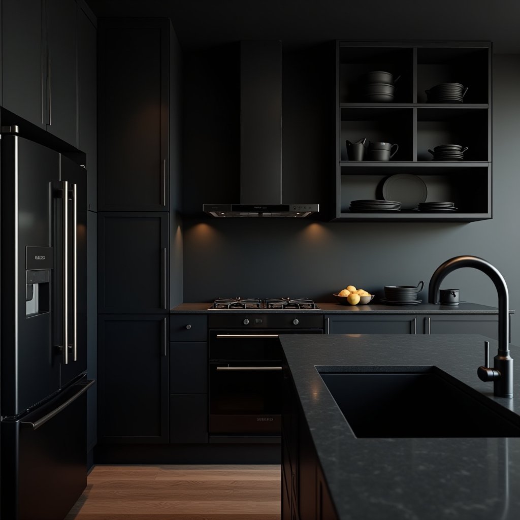 All Black Kitchen 3