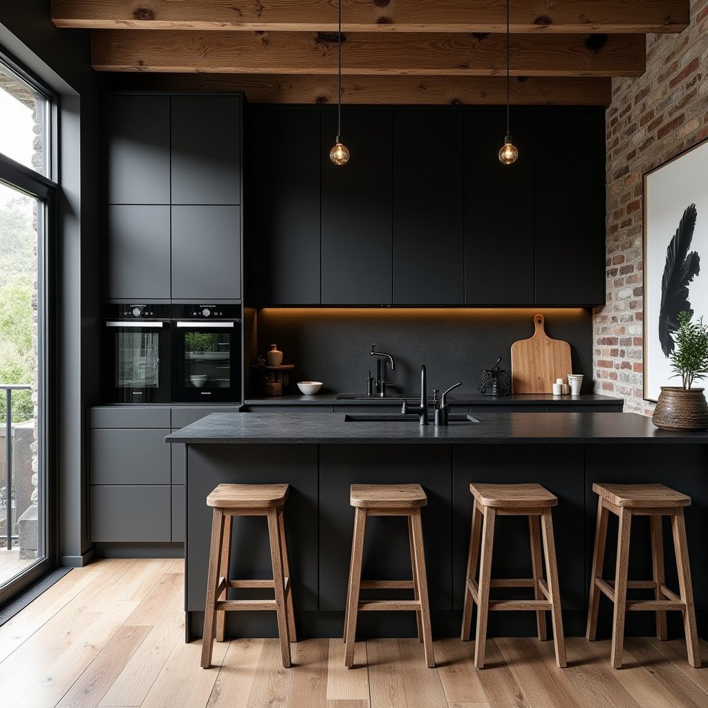 All Black Kitchen 4
