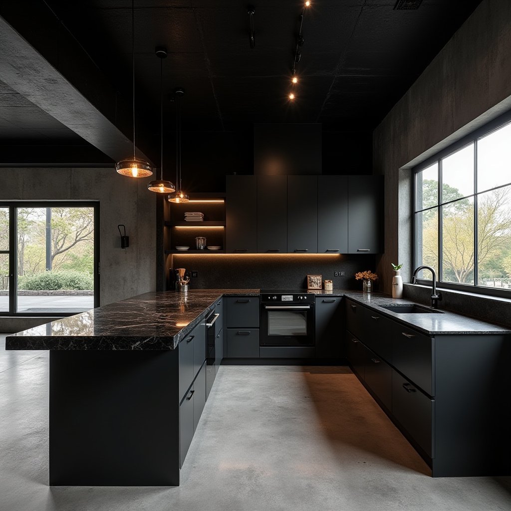 All Black Kitchen 5