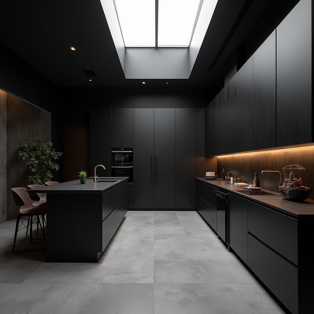 All Black Kitchen 6