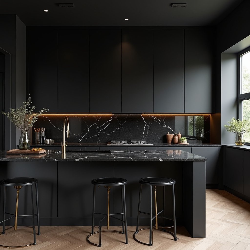 All Black Kitchen 7