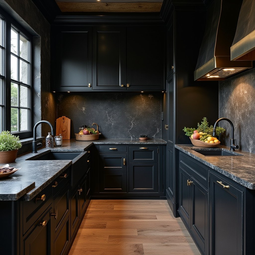 All Black Kitchen 8