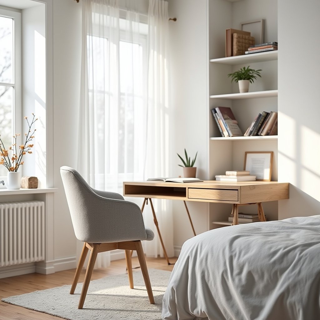 Bedroom With Study Table 4