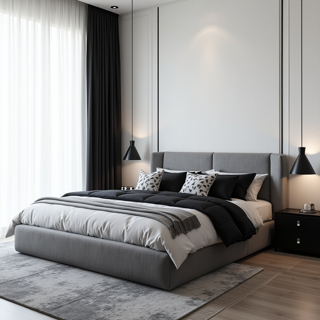 Black White And Grey Bedroom Ideas 1