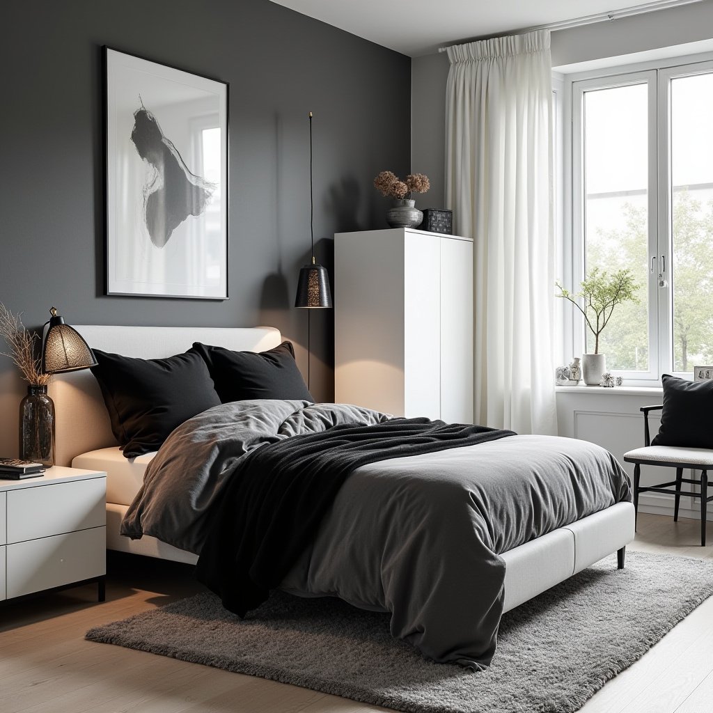 Black White And Grey Bedroom Ideas 5