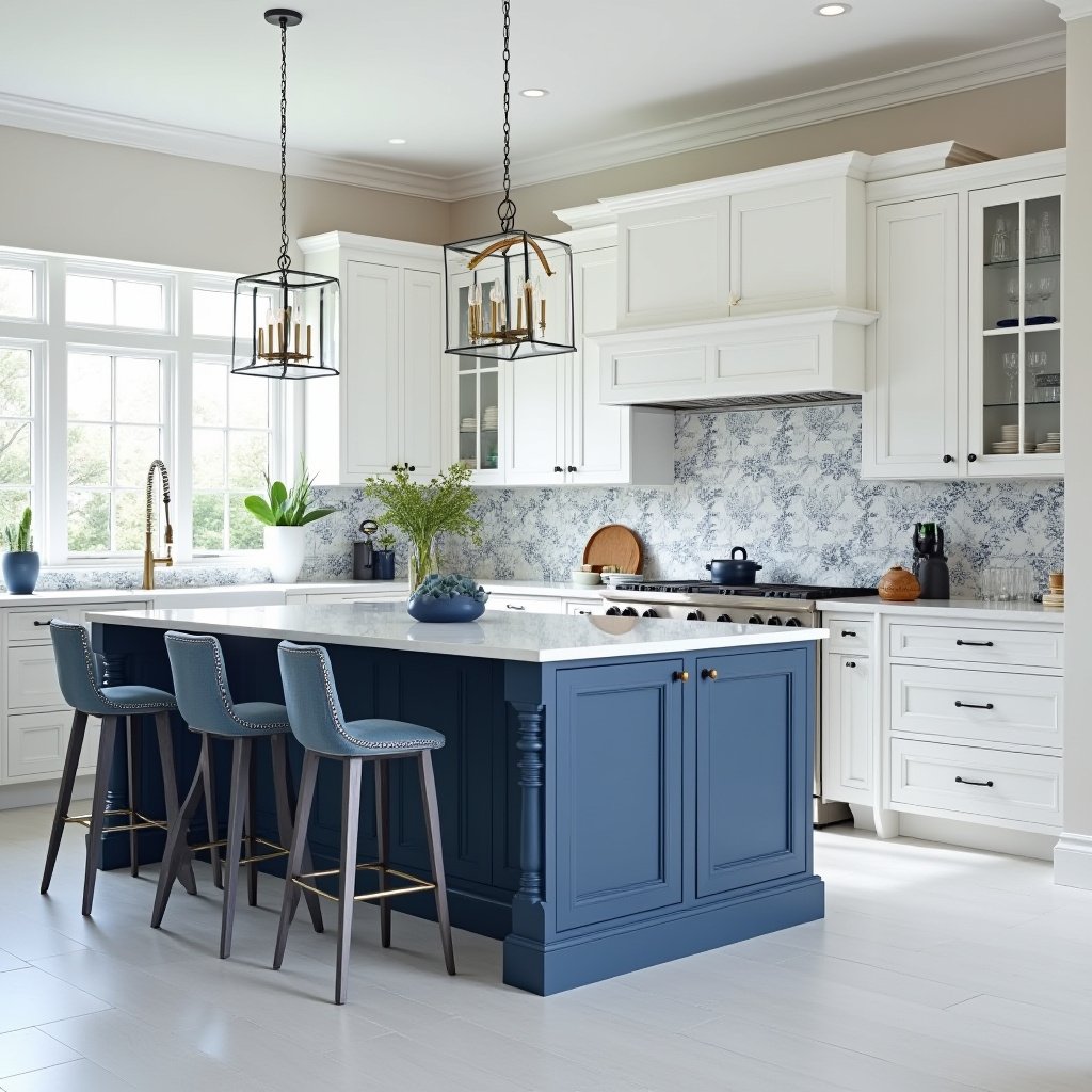 Blue And White Kitchen 10