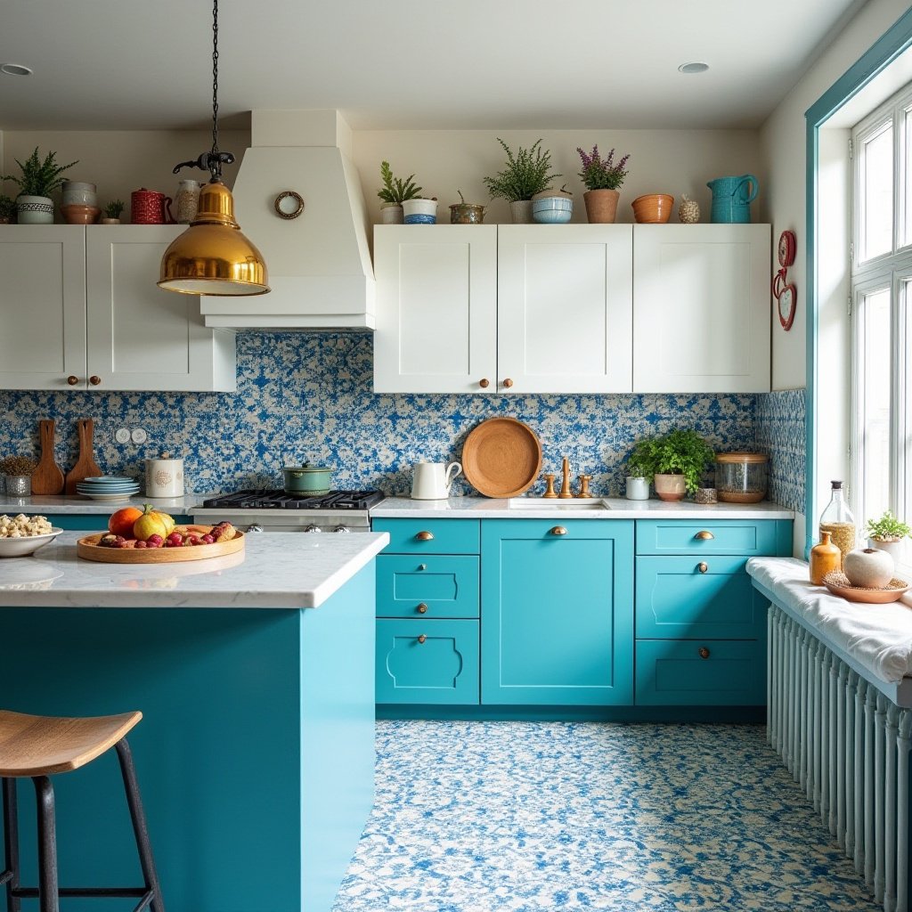 Blue And White Kitchen 11