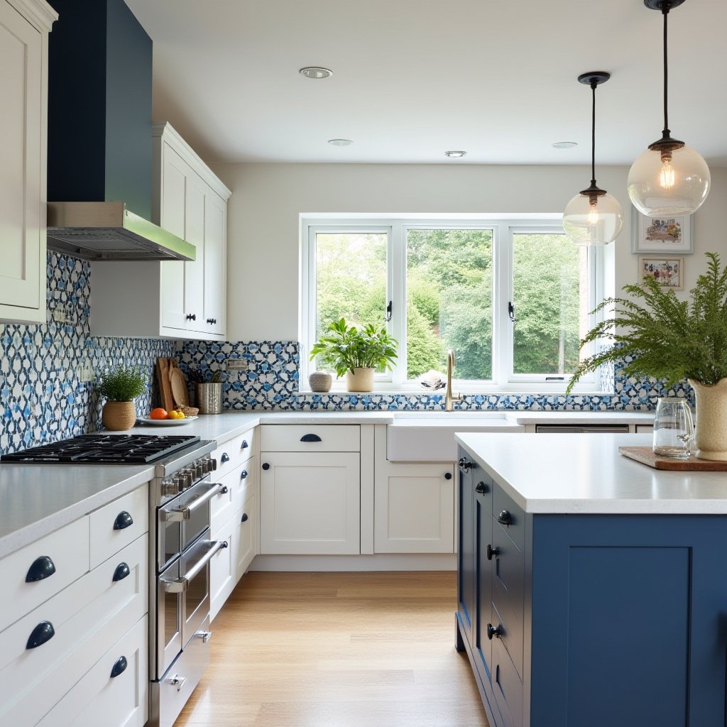 Blue And White Kitchen 13