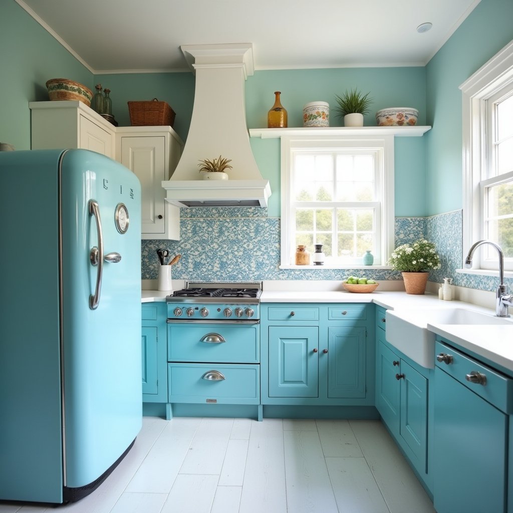 Blue And White Kitchen 15