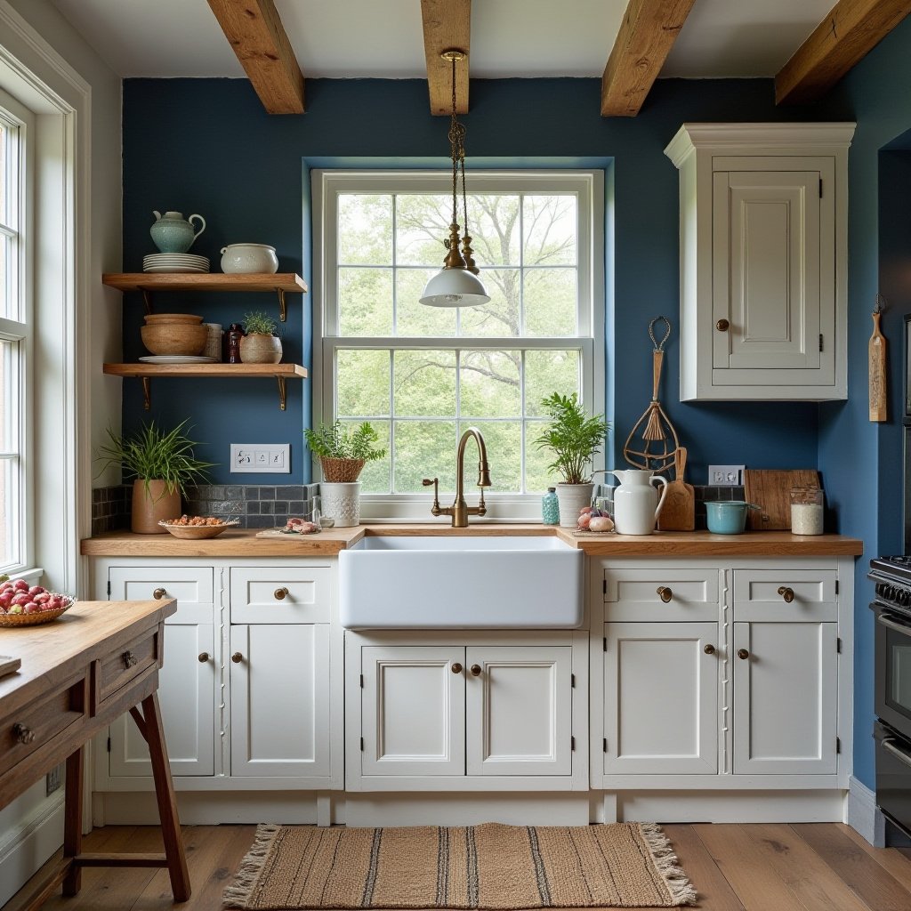 Blue And White Kitchen 17
