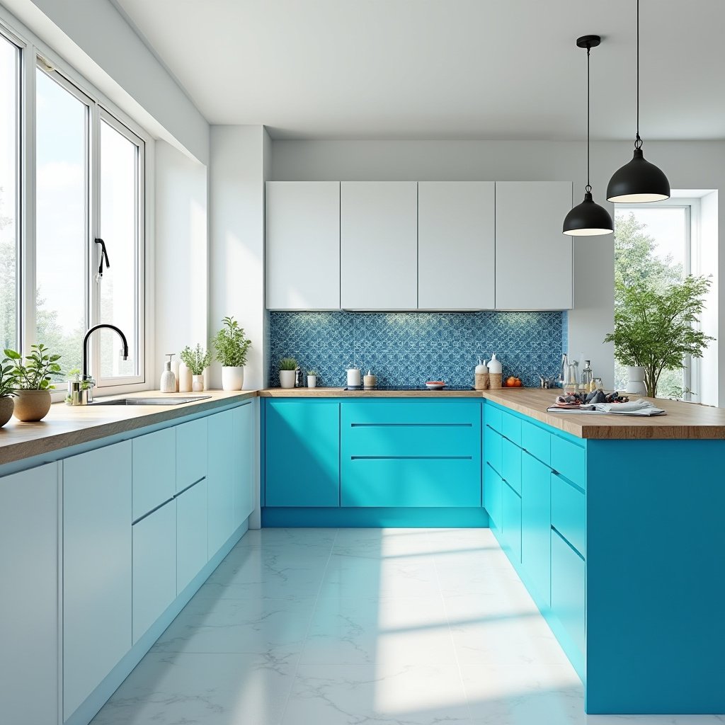Blue And White Kitchen 19