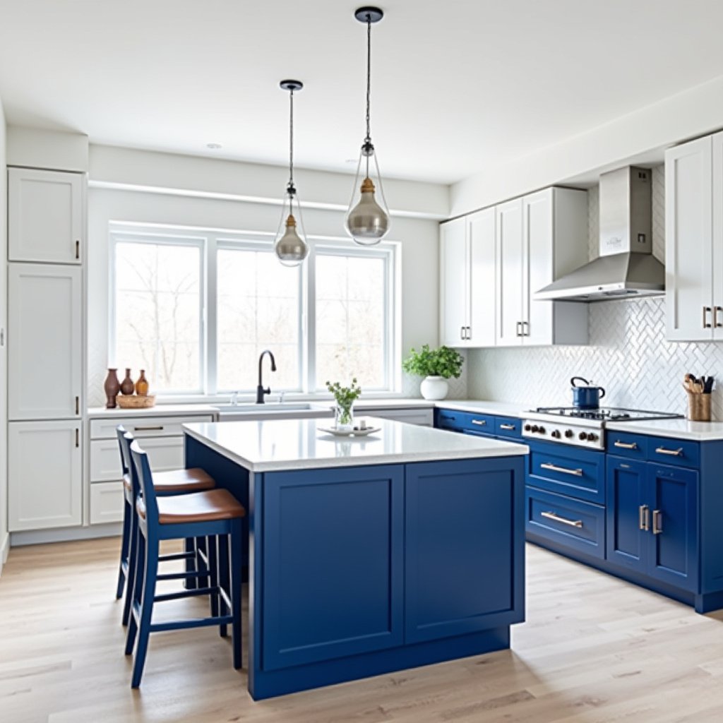 Blue And White Kitchen 2