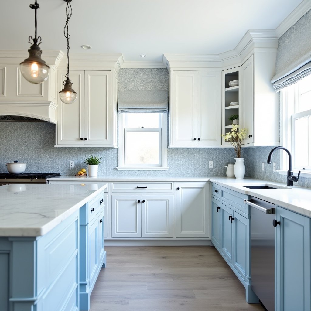 Blue And White Kitchen 20