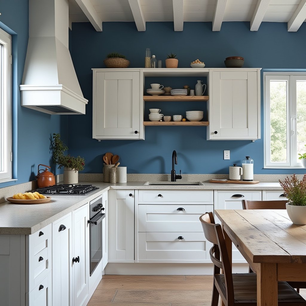 Blue And White Kitchen 8