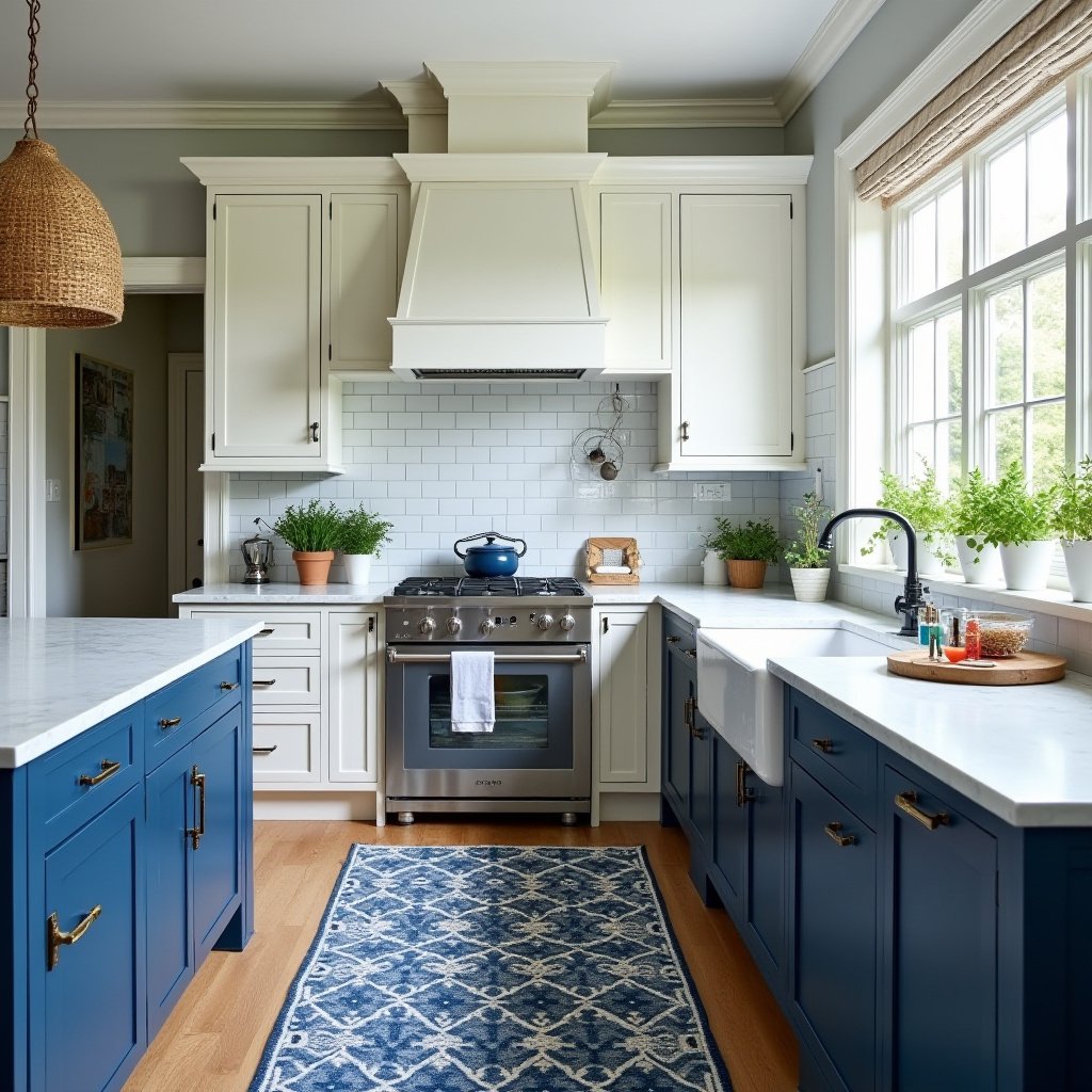 Blue And White Kitchen 9