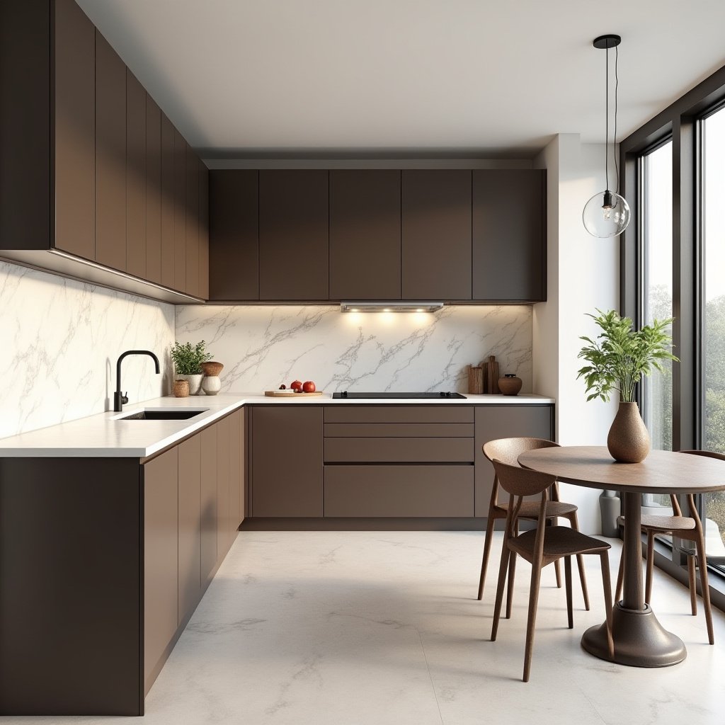 Brown Cabinets Kitchen 14