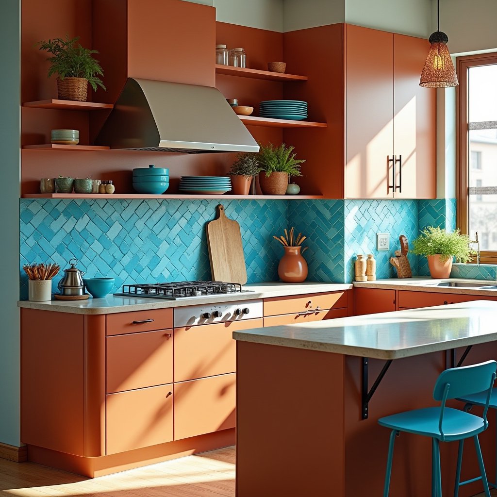 Brown Cabinets Kitchen 16