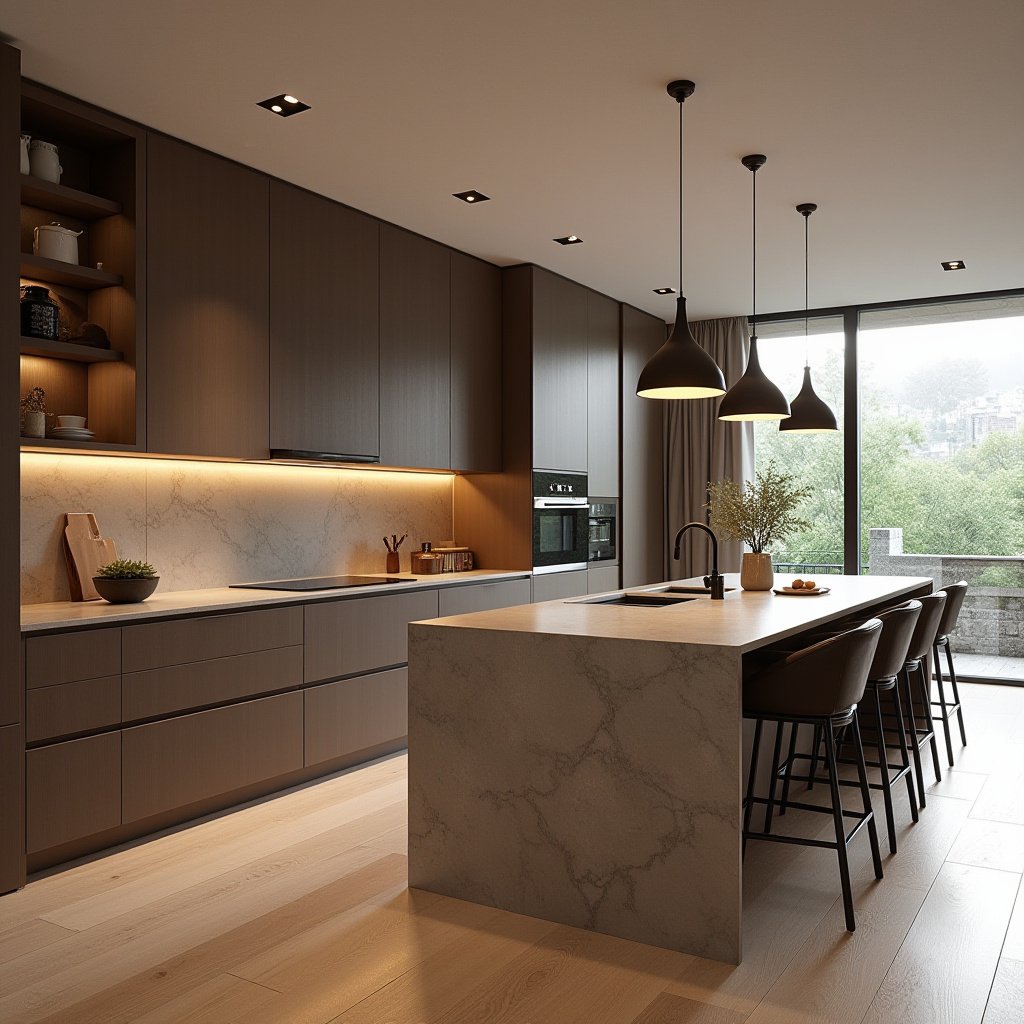 Brown Cabinets Kitchen 4