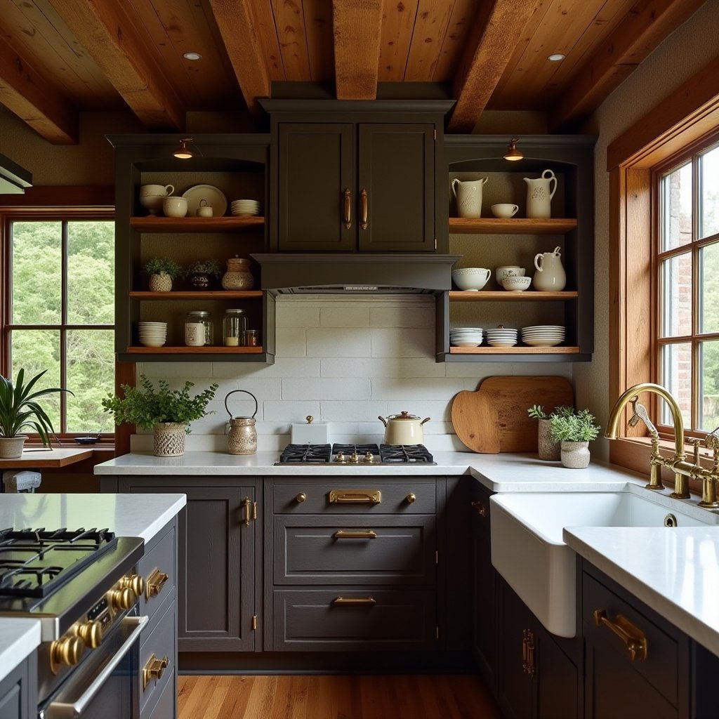 Brown Cabinets Kitchen 5