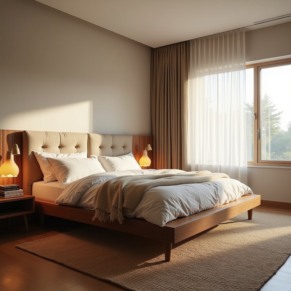 Cozy Mid Century Modern Bedroom 1