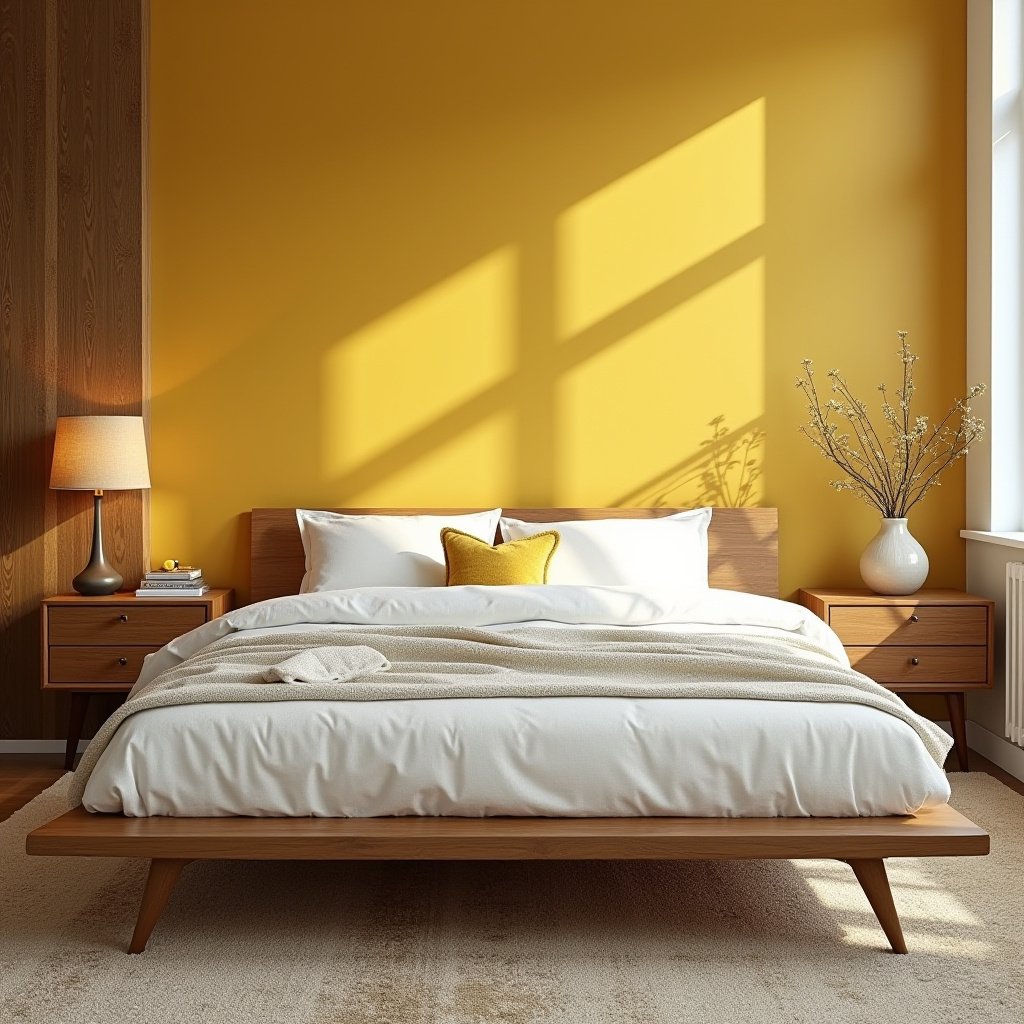 Cozy Mid Century Modern Bedroom 11