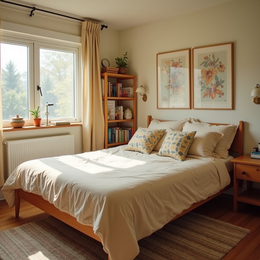 Cozy Mid Century Modern Bedroom 15