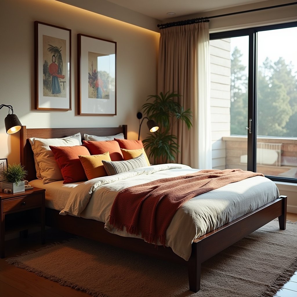 Cozy Mid Century Modern Bedroom 18
