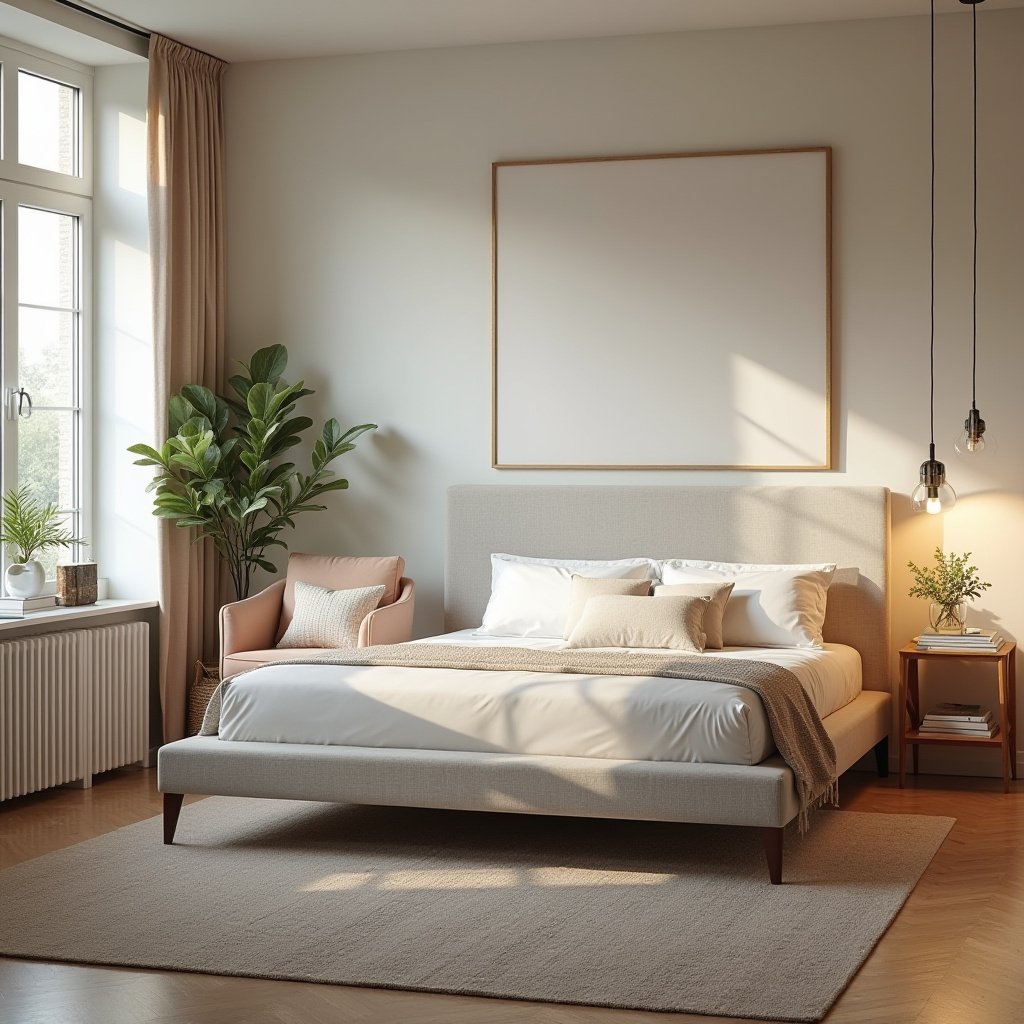 Cozy Mid Century Modern Bedroom 19