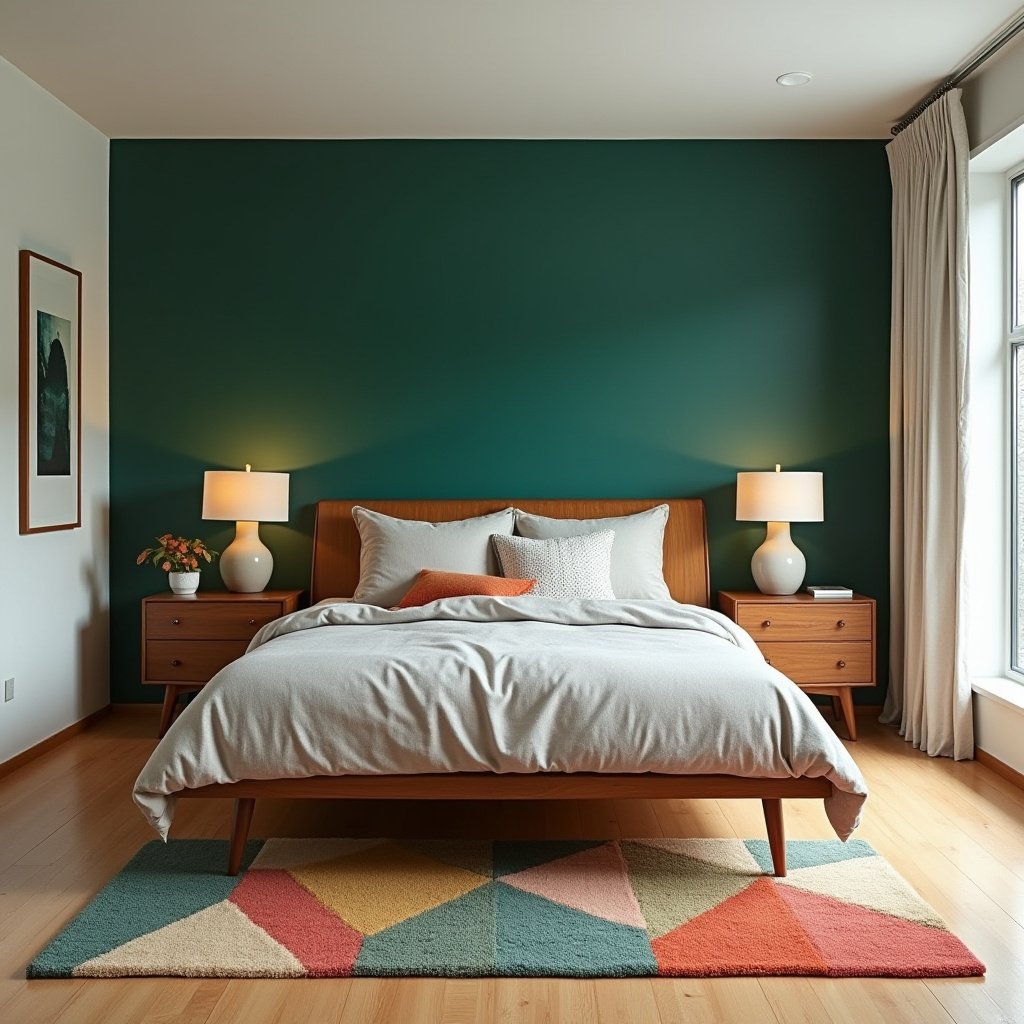 Cozy Mid Century Modern Bedroom 2