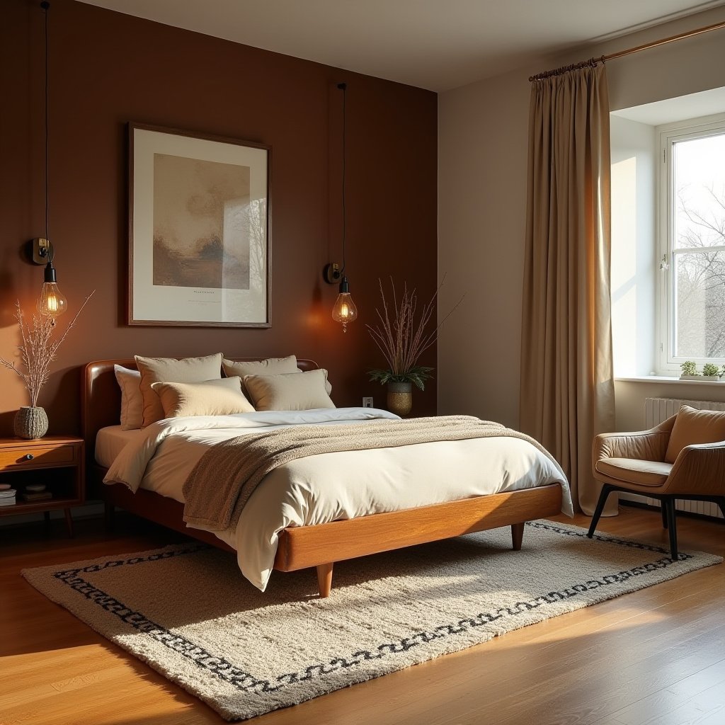 Cozy Mid Century Modern Bedroom 8