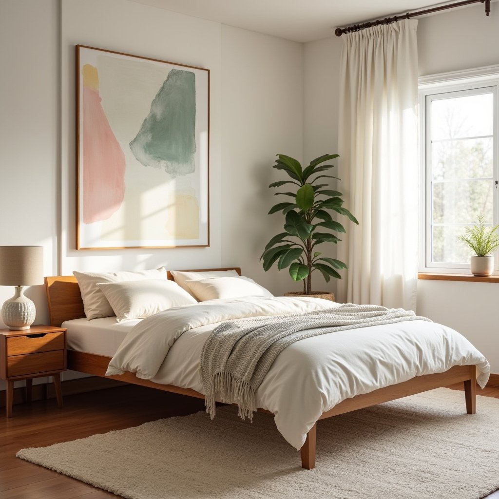 Cozy Mid Century Modern Bedroom 9