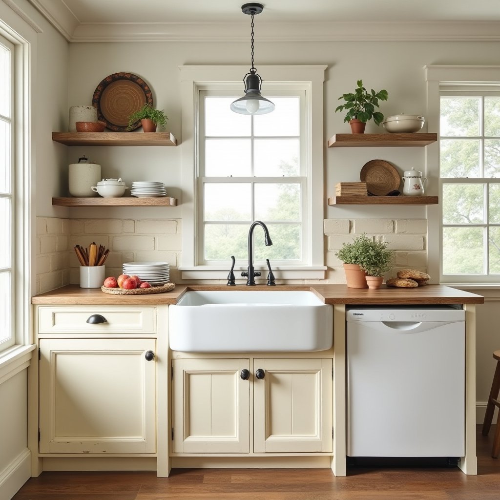 Cream Kitchen Cabinets 1