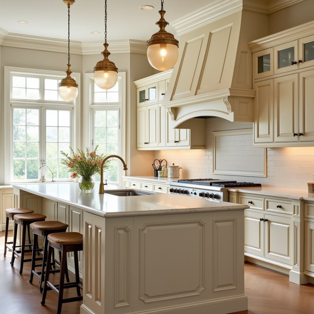 Cream Kitchen Cabinets 3