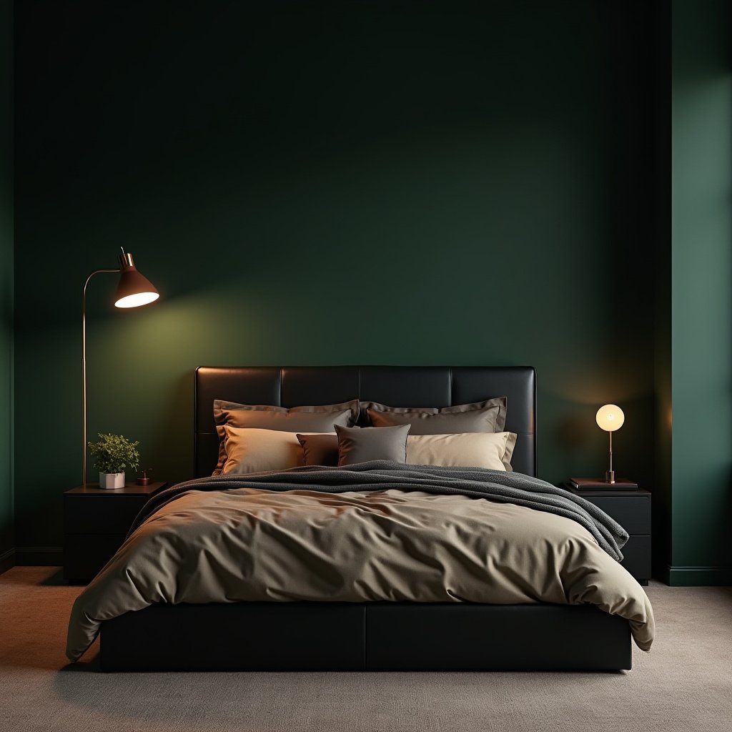 Dark Minimalist Bedroom 15