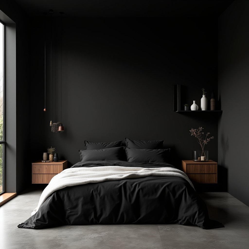 Dark Minimalist Bedroom 2