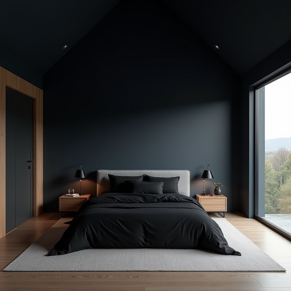 Dark Minimalist Bedroom 5