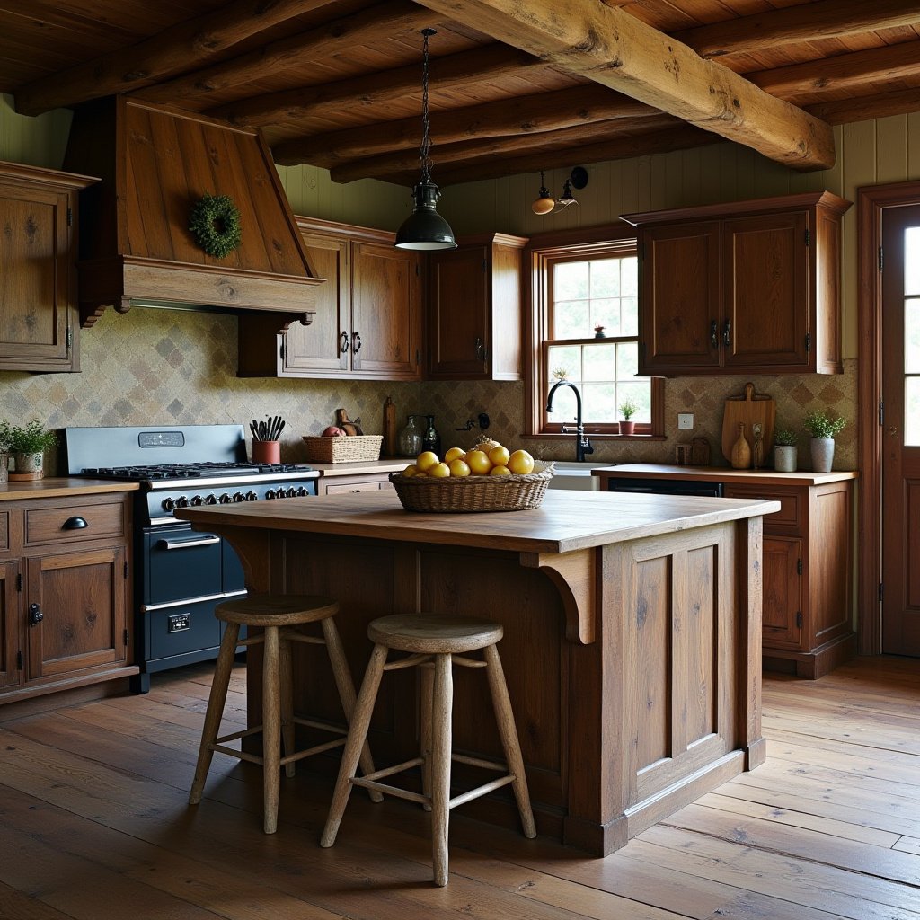 Dark Wood Cabinets Kitchen 15