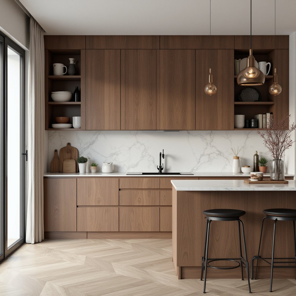 Dark Wood Cabinets Kitchen 17