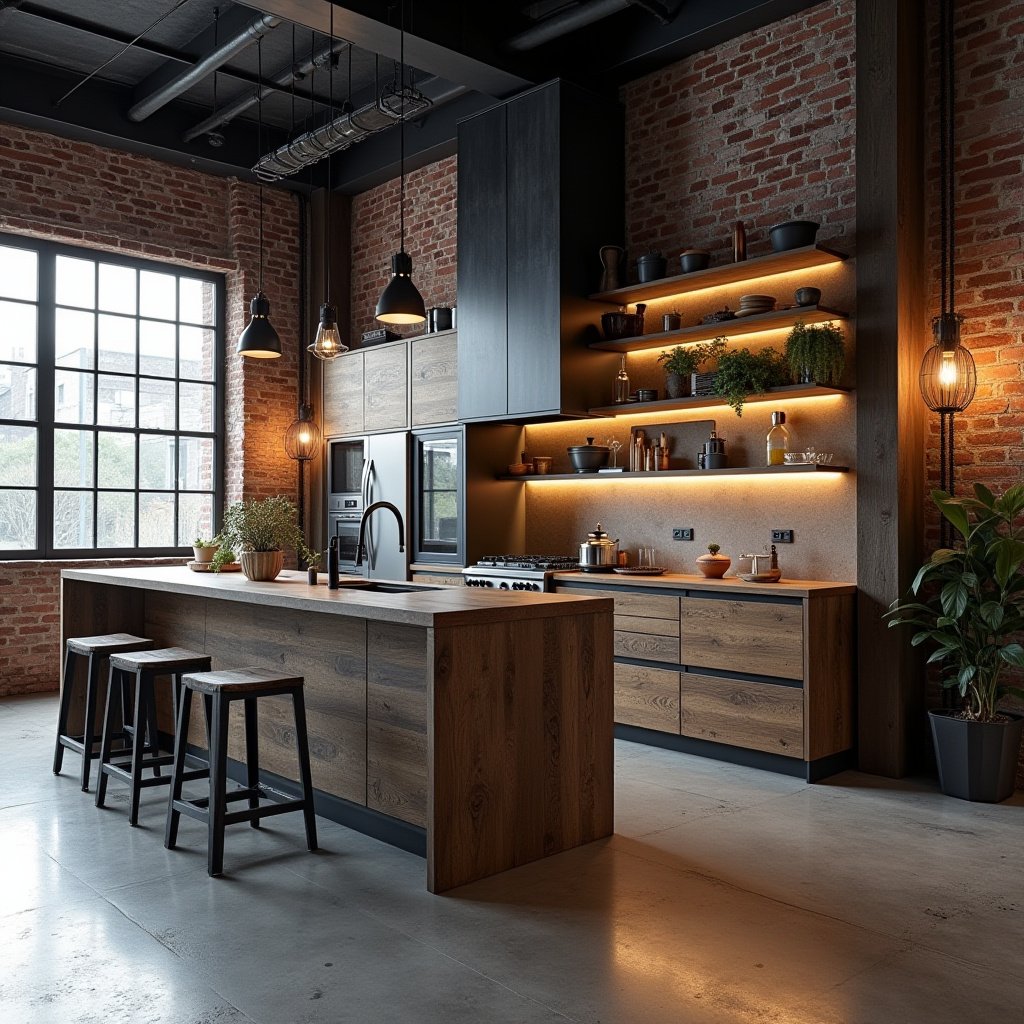 Dark Wood Cabinets Kitchen 19