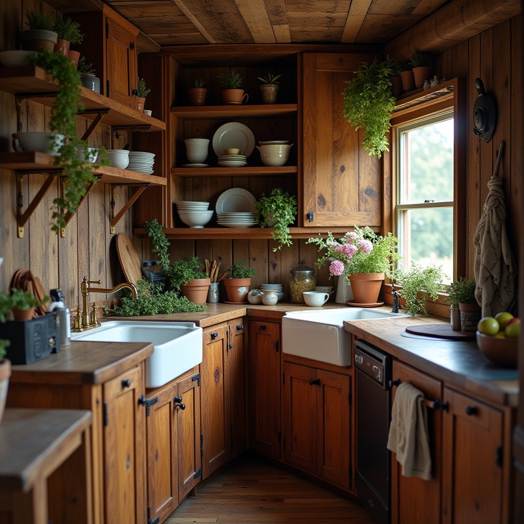 Dark Wood Cabinets Kitchen 2