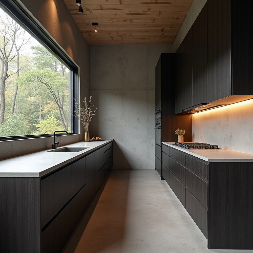 Dark Wood Cabinets Kitchen 4