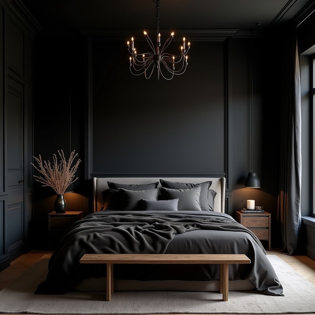 Dark And Moody Bedroom 16