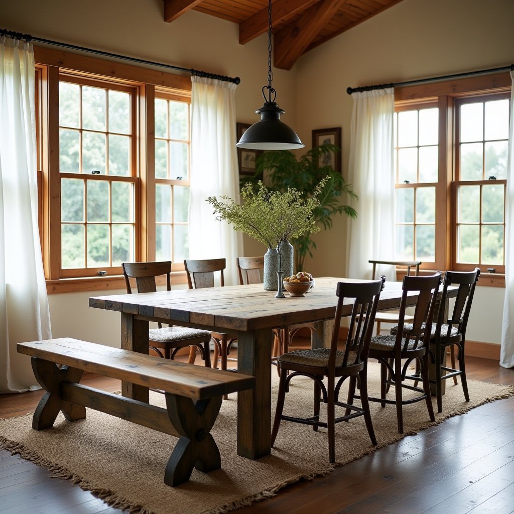 Dining Table With Bench 1